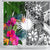 Marshall Islands Shower Curtain White - Turtle Plumeria Banana Leaf - Polynesian Pride