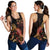 Fiji Polynesian Women Tank Top - Turtle With Blooming Hibiscus Gold - Polynesian Pride