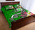 Hawaii Polynesian Quilt Bed Set - Hawaii Seal With Turtle Plumeria (Green) - Polynesian Pride