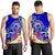 Samoa Men's Tank Top - Turtle Plumeria (Blue) - Polynesian Pride