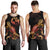 Tonga Men Tank Top - Turtle With Blooming Hibiscus Gold - Polynesian Pride