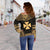 Wallis And Futuna Polynesian Chief Custom Personalised Women's Off Shoulder Sweater - Gold Version - Polynesian Pride