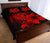 Hawaiian Map Turtle Hibiscus Polynesian Quilt Bedding Set - Red - Polynesian Pride