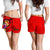 Tonga Polynesian Women's Shorts - Floral With Seal Red Women Red - Polynesian Pride