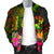 Tonga Polynesian Men's Bomber Jacket - Hibiscus and Banana Leaves - Polynesian Pride