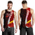 Tokelau Polynesian Men's Tank Top - Coat Of Arm With Hibiscus Red - Polynesian Pride