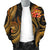 American Samoa Polynesian Men Bomber Jacker - Gold Plumeria - Polynesian Pride