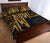 American Samoa Personalised Quilt Bed Set - Seal With Polynesian Pattern Heartbeat Style (Gold) - Polynesian Pride