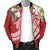 Wallis and Futuna Polynesian Men's Bomber Jacket - Summer Plumeria (Red) - Polynesian Pride