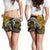 Samoa Women's Shorts - Samoa Seal Wave Style (Gold) - Polynesian Pride