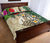 Tahiti Polynesian Quilt Bed Set - Hibiscus Turtle Tattoo Beige - Polynesian Pride