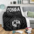 Tonga Premium Blanket - Tonga Seal With Polynesian Tattoo Style (Black) - Polynesian Pride