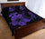 Hawaii Fish Hook Kanaka Map Hibiscus Poly Quilt Bed Set - Purple - Polynesian Pride