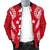 Kosrae Polynesian Men's Bomber Jacket Map Red White - Polynesian Pride