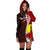 New Caledonia Polynesian Hoodie Dress - Coat Of Arm With Hibiscus - Polynesian Pride