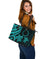 Cook Islands Leather Tote Bag - Turquoise Tentacle Turtle - Polynesian Pride