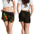 Cook Islands Polynesian Women's Shorts - Turtle With Blooming Hibiscus Reggae - Polynesian Pride