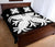 Hawaiian Quilt Bed Set Royal Pattern - Black And White - A2 Style - Polynesian Pride