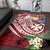 Wallis and Futuna Polynesian Area Rug - Summer Plumeria (Red) - Polynesian Pride