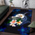 Niue Polynesian Area Rug - Turtle With Plumeria Flowers - Polynesian Pride