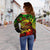 Samoa Women's Off Shoulder Sweater - Reggae Shark Polynesian Tattoo - Polynesian Pride