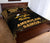 American Samoa Quilt Bed Set - American Samoa Flag Polynesian Tattoo Black Frog Yellow - Polynesian Pride