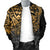 Guam Polynesian Bomber Jacket (Men) - Gold Turtle Flowing - Polynesian Pride