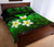 Kanaka Maoli (Hawaiian) Quilt Bed Set,, Polynesian Plumeria Banana Leaves Green - Polynesian Pride