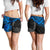 Pohnpei Polynesian Shorts (Women) - Polynesian Blue Turtle - Polynesian Pride