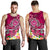 Tahiti Men's Tank Top - Turtle Plumeria (Pink) Pink - Polynesian Pride