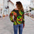 Tonga Polynesian Off Shoulder Sweater - Reggae Plumeria - Polynesian Pride