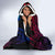 Guam Hooded Blanket - KingFisher Bird With Map - Polynesian Pride