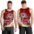 FSM Custom Personalised Men's Tank Top - Turtle Plumeria (Red) - Polynesian Pride