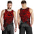 Tonga Polynesian Tank Top (Men) - Red Turtle Flowing - Polynesian Pride