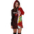 Vanuatu Polynesian Custom Personalised Hoodie Dress - Coat Of Arm With Hibiscus - Polynesian Pride