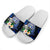 Northern Mariana Islands Polynesian Slide Sandals - Turtle With Plumeria Flowers - Polynesian Pride