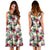 Hawaii Tropical Palm Leaf White Midi Dress - Polynesian Pride