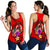 Vanuatu Polynesian Women's Racerback Tank - Floral With Seal Red - Polynesian Pride