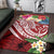 Kosrae Polynesian Area Rug - Summer Plumeria (Red) - Polynesian Pride