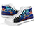 Tahiti Custom Personalised High Top Shoes Blue - Vintage Tribal Mountain - Polynesian Pride