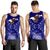 American Samoa Polynesian Men's Tank Top - American Samoa Flag with Polynesian Tattoo Blue - Polynesian Pride