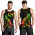 Tonga Polynesian Men Tank Top - Turtle With Blooming Hibiscus Reggae - Polynesian Pride