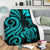 Wallis and Futuna Premium Blanket - Turquoise Tentacle Turtle - Polynesian Pride