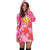 Hawaii Women's Hoodie Dress - Polynesian Pink Plumeria Turtle - Polynesian Pride