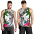 Wallis And Futuna Men's Tank Top White - Turtle Plumeria Banana Leaf - Polynesian Pride