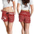 Tonga Women's Short - Tonga Seal With Polynesian Tattoo Style (Red) - Polynesian Pride