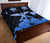 Hawaiian Kanaka Quilt Bed Set Hibiscus Polynesian Love Blue - Polynesian Pride