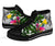 Tokelau High Top Shoes White - Turtle Plumeria Banana Leaf - Polynesian Pride