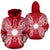 Marshall Islands Polynesian ll Over Hoodie Map Red White Unisex Red nd White - Polynesian Pride