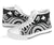 Papua New Guinea High Top Canvas Shoes - White Tentacle Turtle - Polynesian Pride